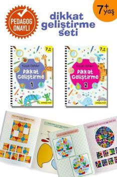 Küçük Dahiler Dikkat Geliştirme Seti - 7+ Yaş-2 Kitap Takım