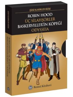Robin Hood - Üç Silahşörler - Baskerviller'in Köpeği - Odysseia Çizgi Klasikler Seti - 4 Kitap Takım