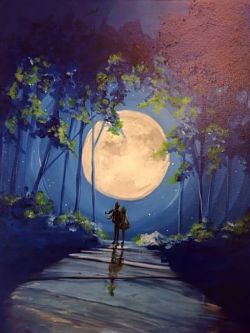 Masterpiece Resim - Dolunayda Yürürken
