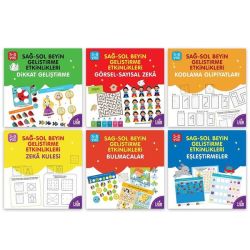 5 - 8 Yaş Sağ - Sol Beyin Geliştirme Etkinlikleri Seti - 6 Kitap Takım